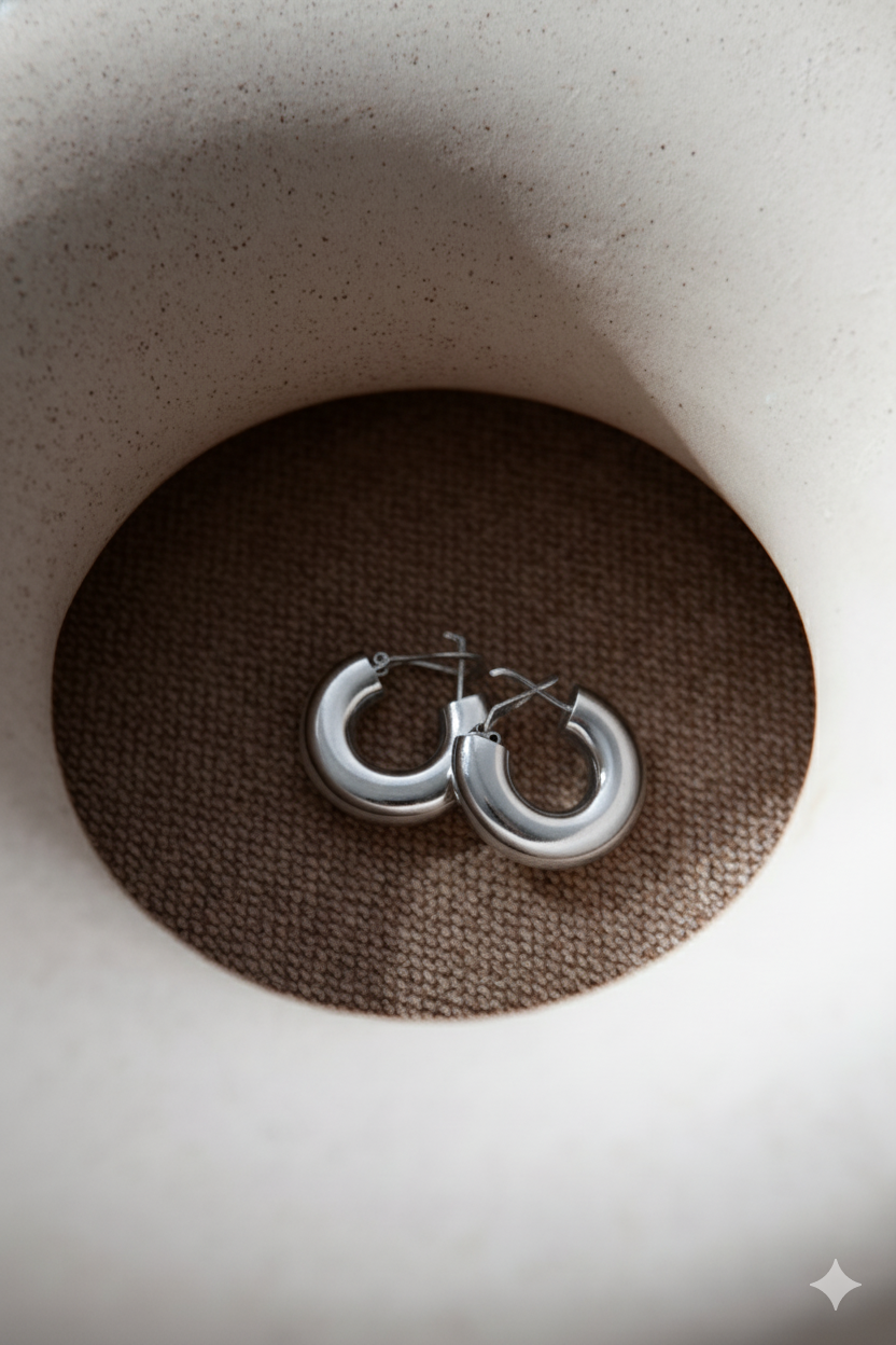 Classic Gold Chunky Hoop Earrings | Statement Jewellery