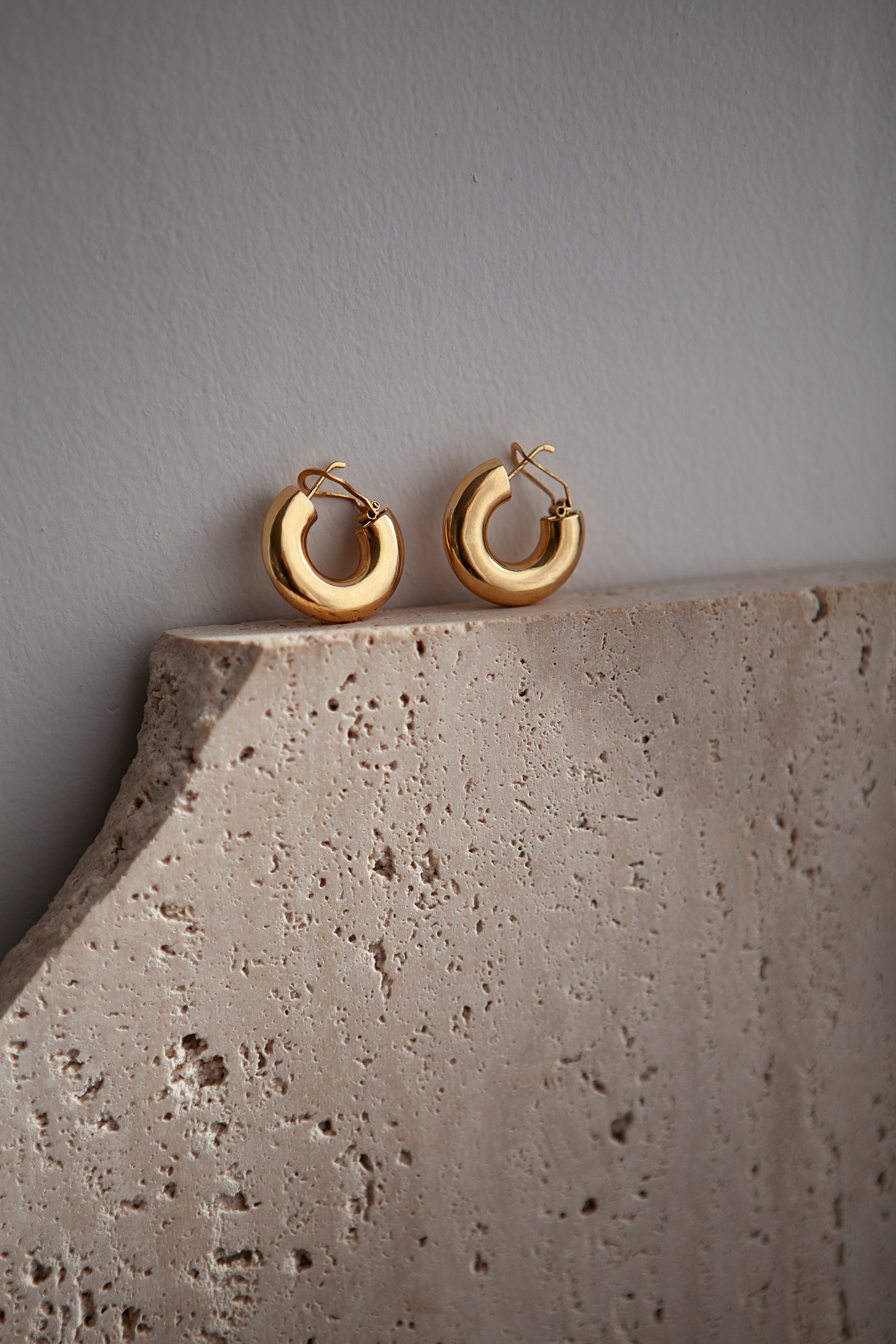 Classic Gold Chunky Hoop Earrings | Statement Jewellery