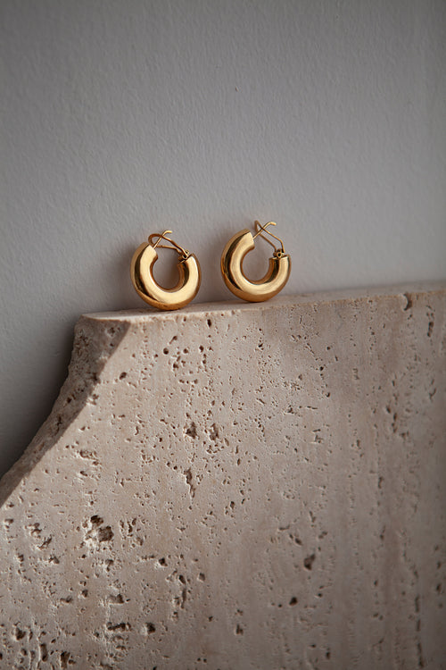 Classic Gold Chunky Hoop Earrings | Statement Jewellery